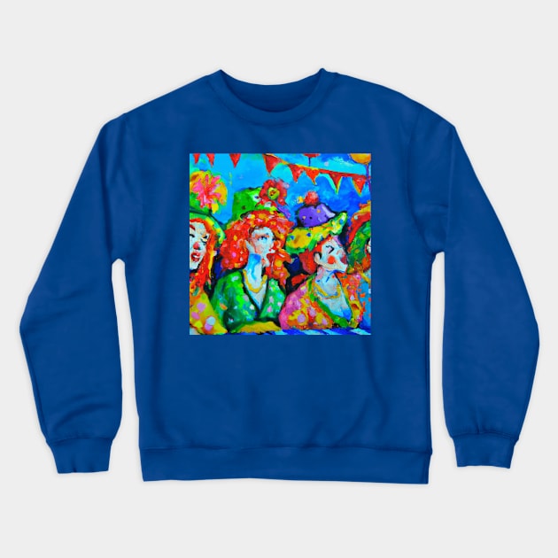 Happy Circus Clowns Crewneck Sweatshirt by Starbase79